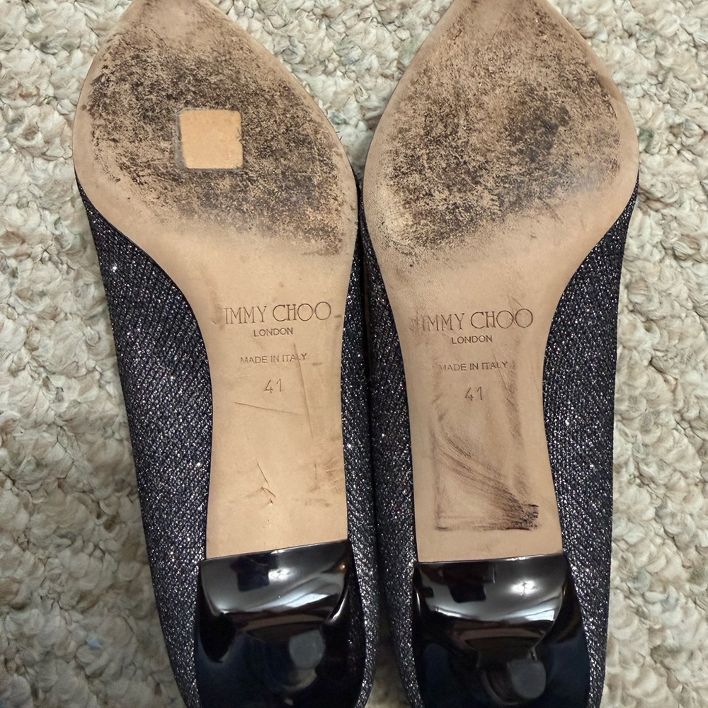 Jimmy Choo Glittery Black Heels